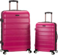 Rockland Melbourne Hardside Expandable Spinner Wheel Luggage, Magenta, 2 Piece (20"/28")