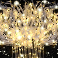 28PCS Light up Wands for wedding, Wedding Wands Streamers with 3 Colorful Flashing Modes, Fairy Wands, LED Silk Fairy Wand with Bells for Wedding, New Year, Thanksgiving, Concert