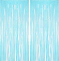 BRAVESHINE Fringe Curtains Backdrop - 2Pcs Pastel Blue Party Streamers Backdrop for Easter/Winter’s Snowflake/Frozen/Boy/Under Sea/Ocean/Shark/Mermaid/Bachelorette/Birthday Decorations