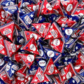 PartyWorks Patriotic Candy - 40 Count Bag - Popping Rocks Pouches - 4th of July Candies - Strawberry, Blue Raspberry Flavors - Individually Wrapped Triangles