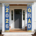 OHOME Graduation Decorations 2026 - Blue Gold Congrats Grad Porch Banner for Graduation Party Decorations - Class of 2026 - Party Favors Supplies Backdrop Yard Signs Decor (Blue)
