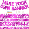 BEISHIDA 116 PCS A-Z DIY Letter Banner Kit Make Your Own Banner Double-Sided Purple Including 111 Letters and Numbers 3 Rope and 9 Threading Device,Customized for Birthday Graduation Wedding Decor