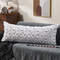 DFXSZ Halloween Pillow Covers 14x36 inch White Ghost Throw Pillow Cases Soft Plush Faux Fur Wool Couch Cushion Case for Chair Sofa Bedroom Living Room Home Decor PTK03A14