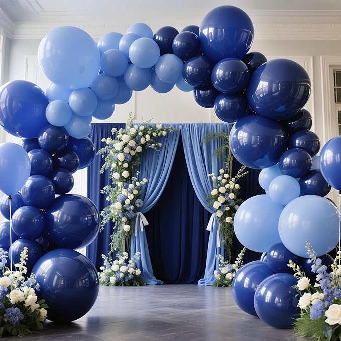 KAWKALSH Navy Blue Balloon Arch Kit 111Pcs 18 12 5 Inch Latex Party Balloons Garland for Birthday Baby Shower Wedding Engagement Anniversary Christmas Party Decorations