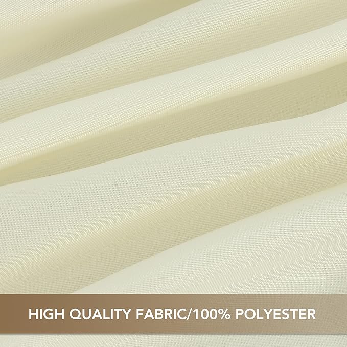 sancua Beige Tablecloths for 6 Foot Rectangle Tables, 8 Pack - Washable Polyester Fabric Table Cloth for Wedding Party, Birthday, Banquet Reception, 54x108 Inch Ivory