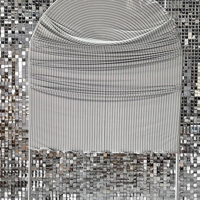 Beige Ripples Pattern Arch Backdrop Cover for Birthday Party Wedding Baby Shower Decorations Chiara Backdrops Arched Wall Frame Stands Covers Props GP-455 4ft * 7ft