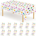 QZYL 12 Pack Easter Tablecloths Rectangular, 54" x 108" Disposable Easter Tablecloth Easter Decorations, Plastic Eggs Bunny Spring Tablecloth, Easter Table Cloth for Picnic Party Decorations Supplies