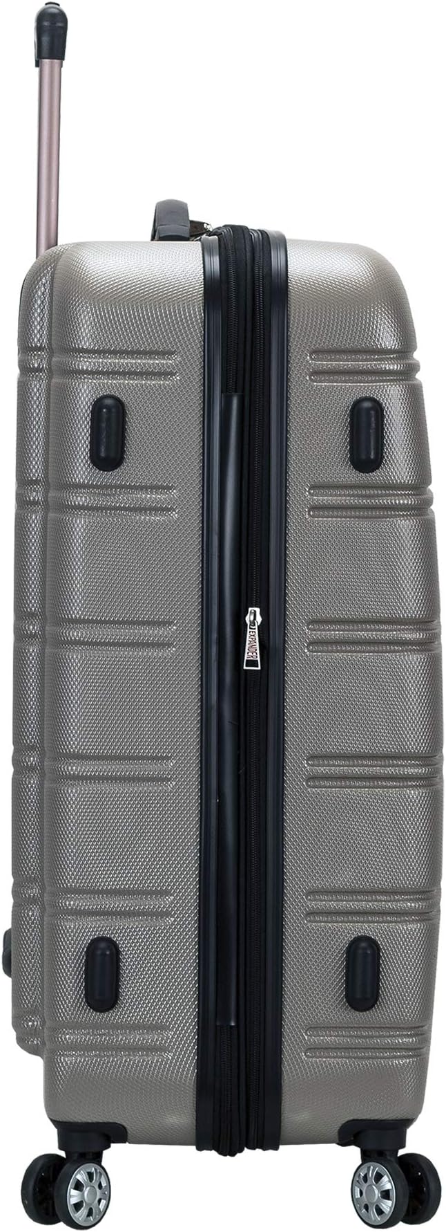 Rockland Melbourne Hardside 3 Piece Expandable Spinner Wheel Luggage Set, (20"/24"/28"), Silver
