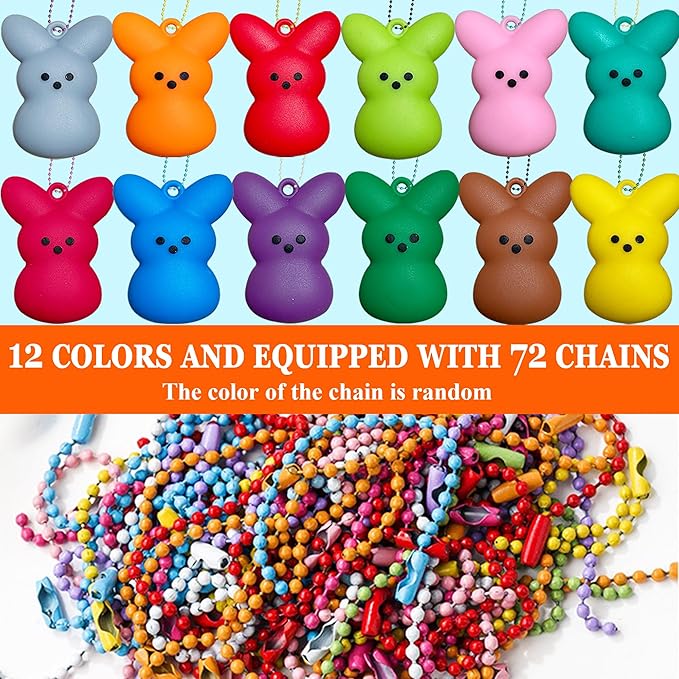 72 Pcs Easter Party Favors for Kids, Easter Egg Fillers Basket Stuffers, Birthday Gifts for Toddlers Adult, Classroom Prizes Box, Easter Decorations