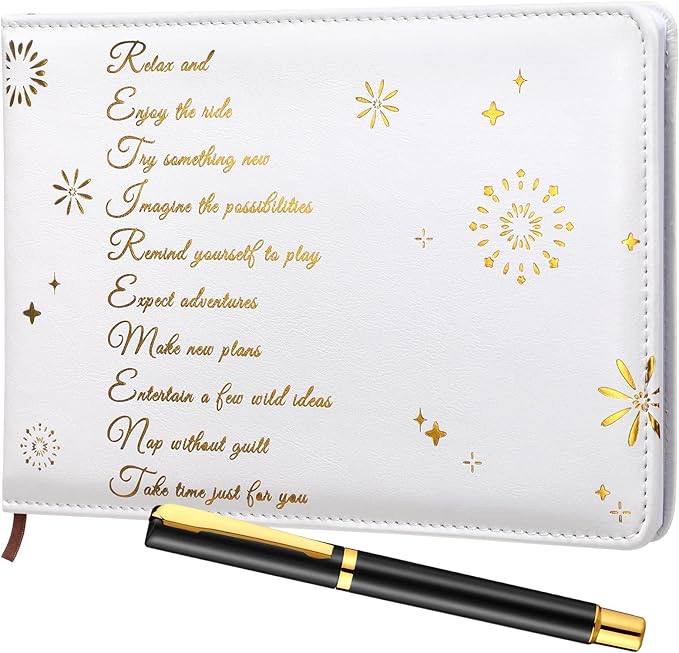 Ctosree Retirement Guest Book with Signature Pen Retirement Party Gift Supplies for Women Men Office Colleague Advice and Wishes Decorations(Firework)