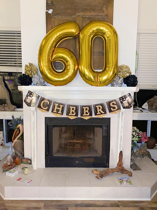 Number 6 Balloon 40 Inch, 6th Birthday Balloon for Boy Girl, Gold 16 60 61 65 Numbers Balloons Birthday Party Wedding Events Decorations
