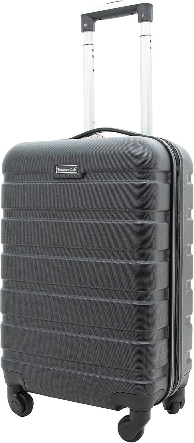 Travelers Club Harper Luggage, Black, 22-Inch Carry-On