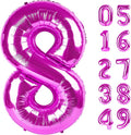 Rosy Purple 8 Balloon, Number Balloons 40 Inch, 8th Birthday Decorations for Girls, Birthday Balloons, Rosy Purple Party Supplies, Number 8 Balloon