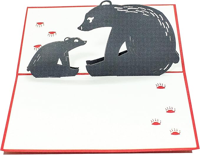 Pop Up Cards - Set of 4 3D Pop-Up Birthday, Greeting or Special Occasion Card Sets - Jungle Animals (4 Pack- Assorted)