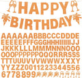 129Pcs DIY Letter Banner Glitter Customizable Banner Kit DIY Happy Birthday Letters 0-9 Numbers Custom Personalized Banners Decor Baby Shower Birthday Party Decorations Supplies(Dazzling Orange)