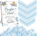 Thyle 51 Pcs Airplane Pacifier Hunt Baby Shower Games Include Hunt Sign and 50 Acrylic Pacifiers for Adventure Await Baby Shower Game Decoration Sets Gender Reveal Newborn Announcement Party Decor
