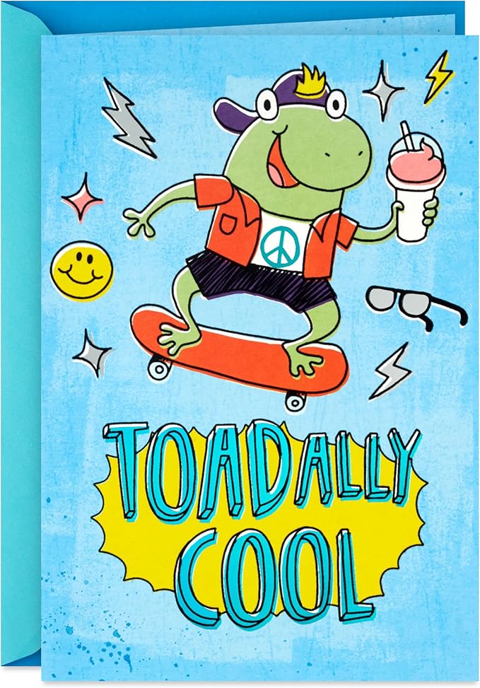 Hallmark Kids Birthday Card (Toadally Cool) for Son, Daughter, Grandchild, Friend