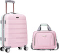 Rockland Melbourne Hardside 2 Piece Expandable Spinner Wheel Luggage Set, Carry-On 20" and Tote 14", Mint