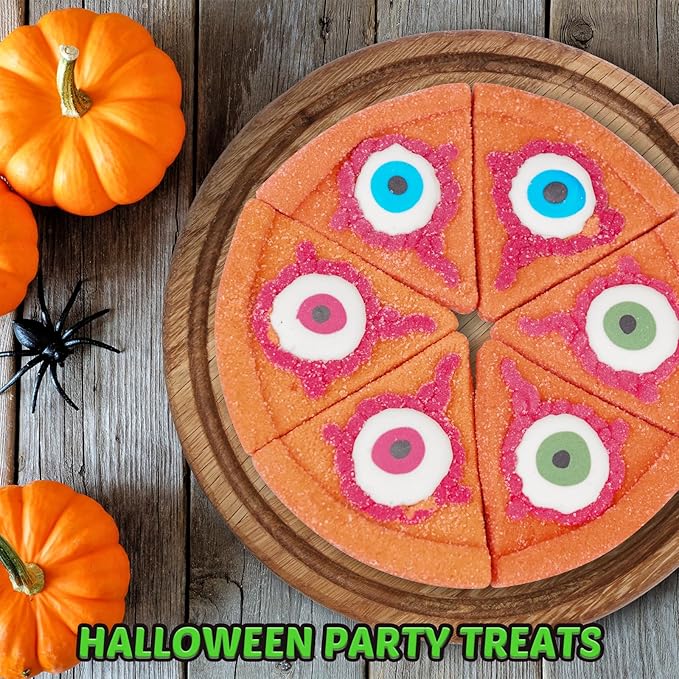 AMOS Halloween Pizza Gummy & Eyeball Marshmallow Candy – Fun, Gross-Looking Treats for Kids, Parties, Birthdays & More – 180g Bag