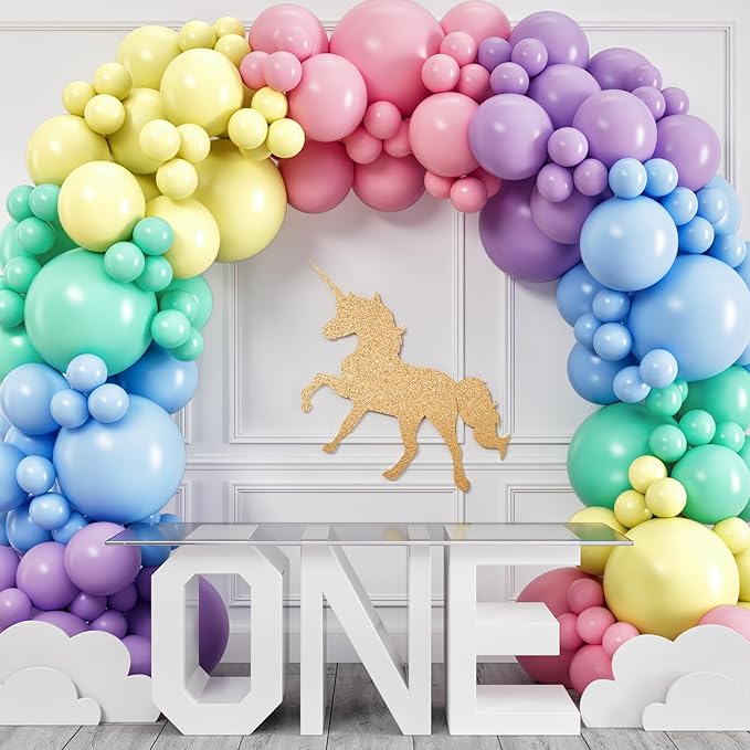 200 Small Pastel Balloons for Parties – 5 Inch Balloons Bulk Pack – Mini Assorted Blue, Light Purple, Yellow, Mint Green and Pastel Pink for Unicorn, Easter, Matte, or Macaron - Rainbow Party