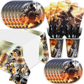 141pcs Game Call Birthday Tableware Decorations Party Plates Cups Game Call Theme Napkins Beach Ball Tablecloth for Party Decoration