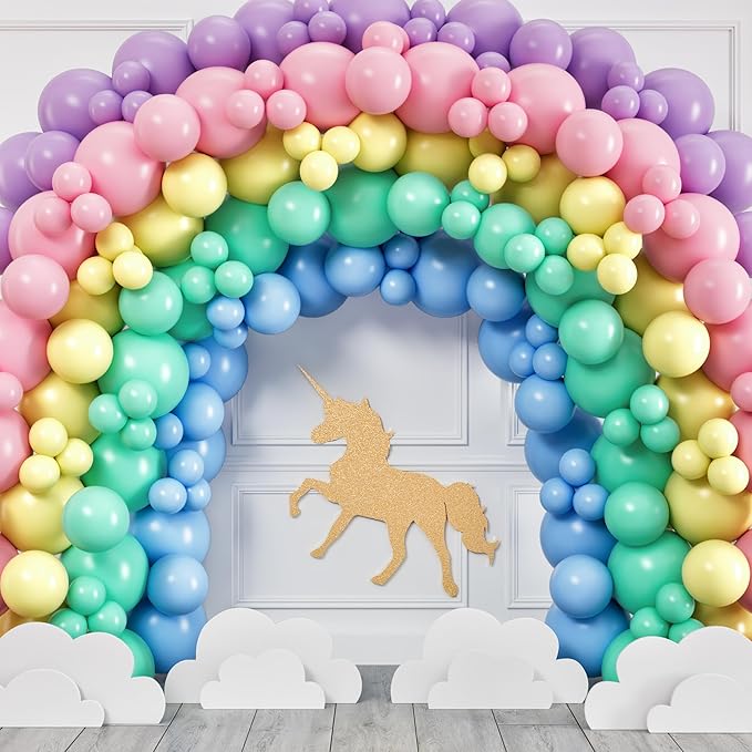 25 Extra Large Pastel Balloons for Parties – 18 Inch Giant Jumbo Bulk Pack – Big Assorted Blue, Purple, Yellow, Green and Pastel Pink for Unicorn, Easter, Matte, or Macaron Party