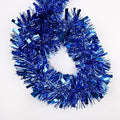 33FT Christmas Tinsel Garland,Blue Shiny Metallic Foil Decorations for Parade Floats, Halloween, Christmas Tree, New Year Parties,Birthday Party,Indoor and Outdoor Disco Party Supplies