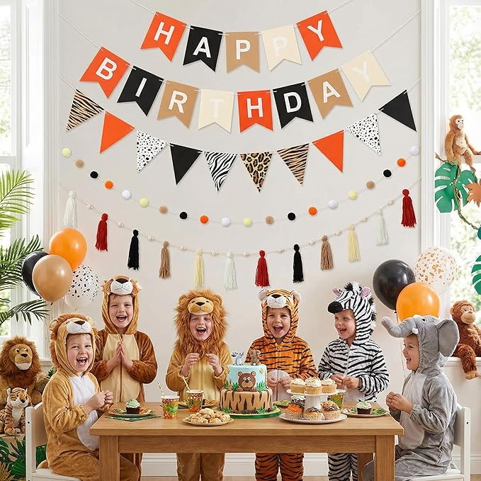 139 Pcs Felt DIY Custom Banner Kit Include 104 Letters 18 Swallowtail Flags 15 Pennants 2 Pcs Pom Pom Garland Tassel Pompom Decoration for Home Baby Shower Birthday(Brown)
