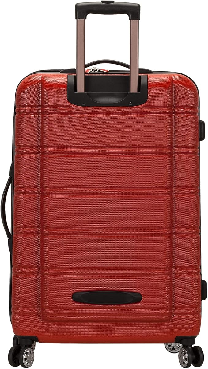 Rockland Melbourne Hardside 3 Piece Expandable Spinner Wheel Luggage Set, (20"/24"/28"), Red
