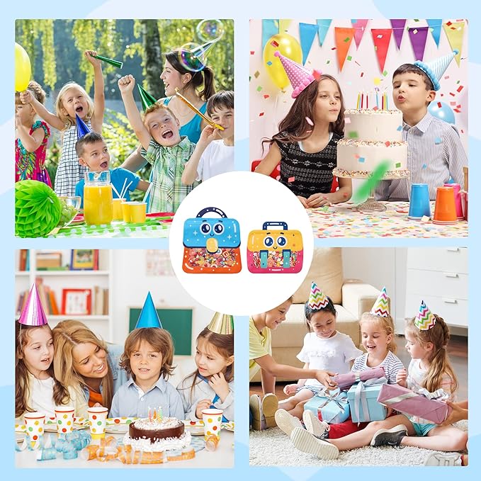 Lati Small Catoon 24PCS Birthday Party Favors Goodie Bags - Style Durable Plastics Gift with Handles for Candy Treats,Events