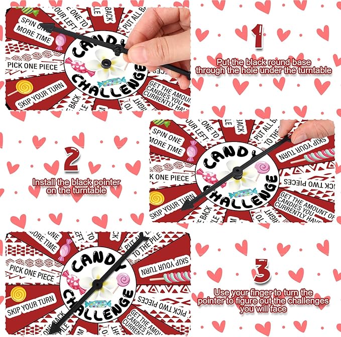 Soulchen Candy Challenge Game Spinner Spring Party Supplies Holiday Festival Game Cartoon Themed Birthday Party Favors Decoration for Boys Girls Teen Adult Family(Ocean Girl)