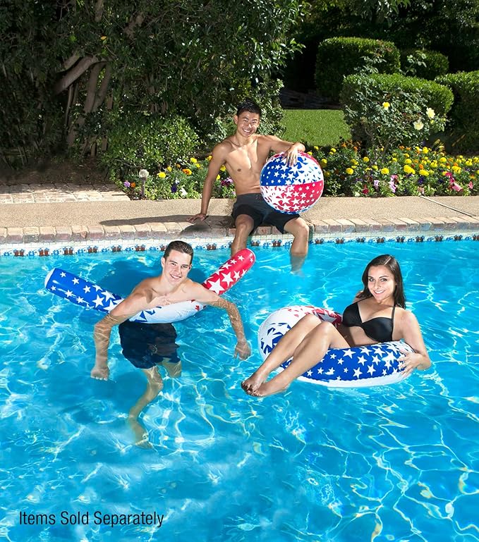 Poolmaster American Stars Inflatable Pool Floaties for Kids and Adults