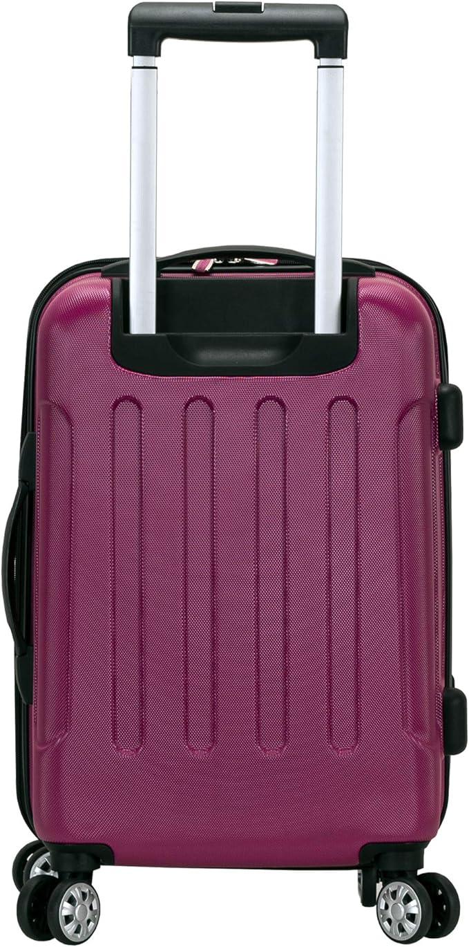 Rockland London Hardside 3 Piece Expandable Spinner Wheel Luggage Set, (20"/24"/28"), Magenta