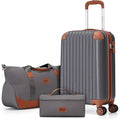 Cosbarn Carry On Luggage Sets 3 Piece, 20 Inch Luggage 22x14x9 Airline Approved with Wheels and TSA Lock, ABS Lightweight Hardshell Travel Suitcase Set with Duffel Bag Travel Bag for Men Women