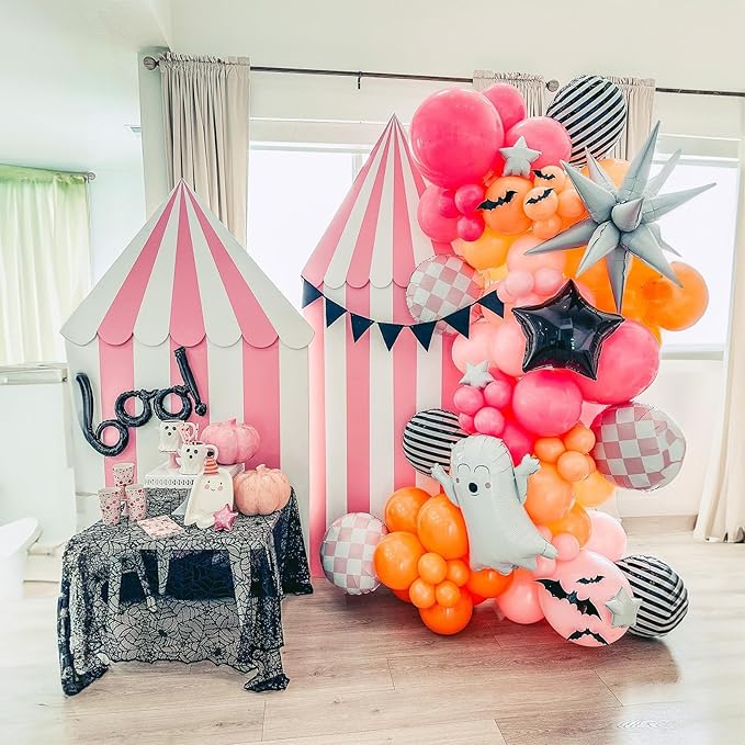 Orange and Pink Balloon Arch Garland Kit Fall Color Thanksgiving Balloons Decorations Autumn Harvest Balloon Kit for Thanks Giving Friendsgiving Themed Baby Shower Birthday Party Decoration