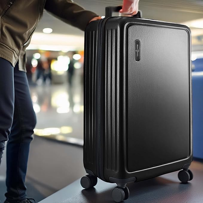TRAVELARIM 28 Inch Luggage with Spinner Wheels, Hard Shell Suitcase with TSA Locks for Luggage, Travel Large Suitcase, Expandable Hard Shell Suitcases, Jet Black