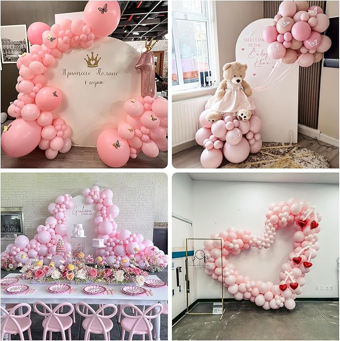 Pastel Pink Balloons - 30 Pcs, 12 Inch, Light Pink, Helium, Baby Shower, Princess Birthday Party Decorations