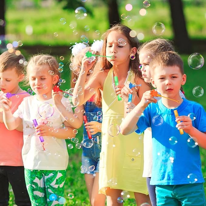 AFZMON 24Pcs Paw Party Favors Bubble Wands for Kids, Paw Print Mini Bubbles Wand for Pet Dog Puppy Pals Cat Birthday Party Supplies Goodie Gift Bag Stuffers Pinata Classroom Prizes