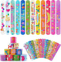 36 Pcs Happy Birthday Slap Bracelets for Kids, 12 Styles Colorful Bulk Slap Wristbands - Birthday Snap Bracelets for Summer Party Favors Gift Exchange
