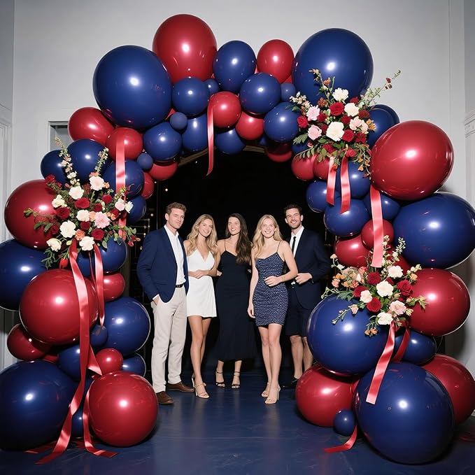 KAWKALSH Navy Blue Balloon Arch Kit 111Pcs 18 12 5 Inch Latex Party Balloons Garland for Birthday Baby Shower Wedding Engagement Anniversary Christmas Party Decorations