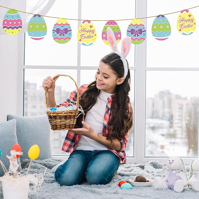 Hedeey 90 Pcs Easter Paper Egg Crafts, Color Your Own Egg Crafts, Easter DIY Crafts for Kids Party Activity Classroom Decor. (Eggs)