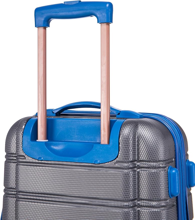 Rockland Melbourne Hardside 2 Piece Expandable Spinner Wheel Luggage Set, Carry-On 20" and Tote 14", Grey