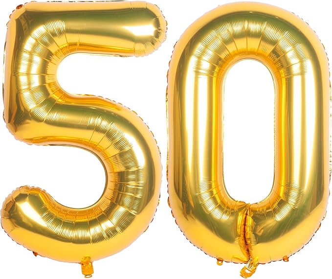40 Inch gold Number Balloons Helium Foil Mylar Balloon Birthday Party banquet Decoration 50