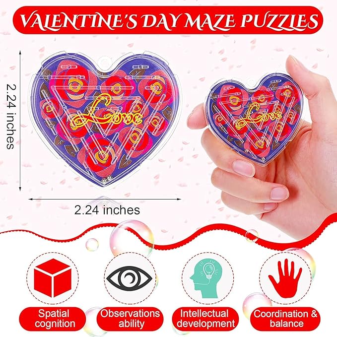 130 Pack Valentines Day Party Favors for Kids, Treasure Box Toys for Classroom Prizes, Pinata Filler Goodie Bag Stuffers, Treasure Chest Carnival Gift Bulk Toys