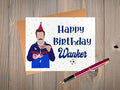BALOR Ted Lasso Card | Card For Her | Card For Him| Funny Birthday Card | Gift | Popular Birthday Card | Happy Birthday Wanker | 4.25 x 5.5 Folded Cardstock Greeting Card (Happy Bday Wanker)