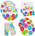 Birthday Party Supplies Disposable Paper Plates Napkins Cups for Kid’s Birthday Party Decorations, Serve 16