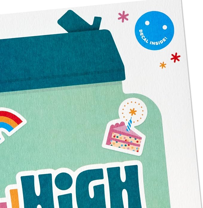 Hallmark Kids Birthday Card with Sticker (High Five Decal) for Son, Daughter, Grandchild