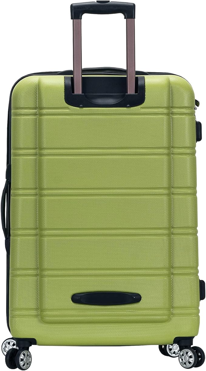 Rockland Melbourne Hardside 3 Piece Expandable Spinner Wheel Luggage Set, (20"/24"/28"), Lime