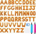 LIOZEOKUN Letter Balloons 16 Inch Alphabet A-Z Mylar Foil Balloons 2 Set for Wedding Birthday Party Decoration Banner Custom Phrase 52 Pcs