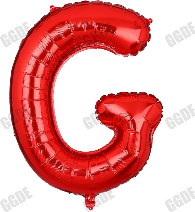 40 Inch Big Red Letter Balloons Foil Mylar Wedding Bachelorette Wedding Birthday Bridal Shower Anniversary Celebration Graduation Party Decoration Alphabet G (A-Z)